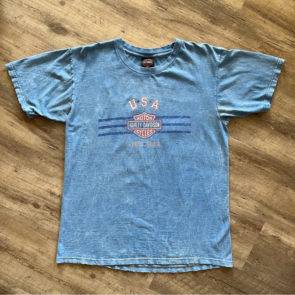 Vintage Harley Davidson USA Tee blue acid